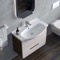 Rectangular White Ceramic Wall Mounted or Drop In Bathroom Sink